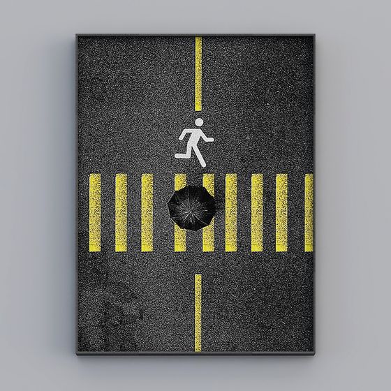 Stylish Pedestrian Crossing 3D model for Urban Spaces