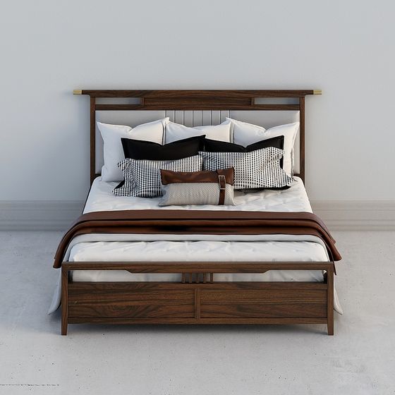 Urban Elegance Bed Frame 3D model