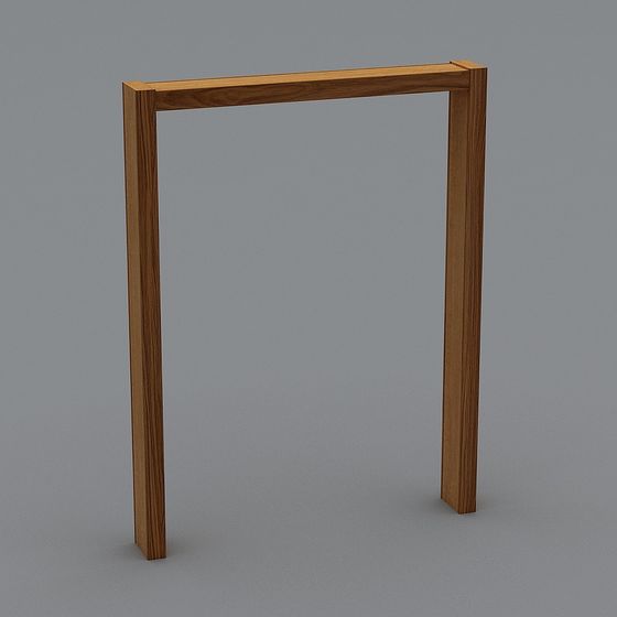 Charming Wooden Door Frame 3D model for Creative Projects