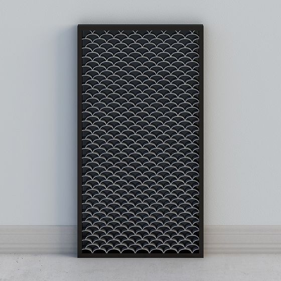 Elegant Scale Pattern Room Divider 3D model