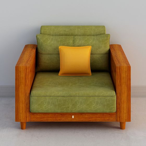 Stylish Low-Poly Sofa 3D model