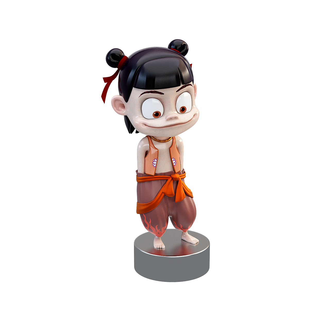 Eastern Young Warrior 3D Model – Vibrant Cultural Character