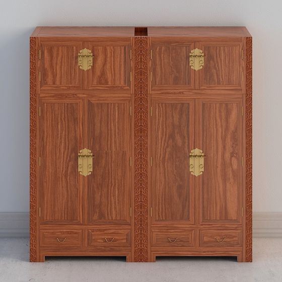 Stylish Chinese Cabinet 3D model for Creative Projects