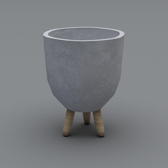 Concrete Planter Tripod 3D model