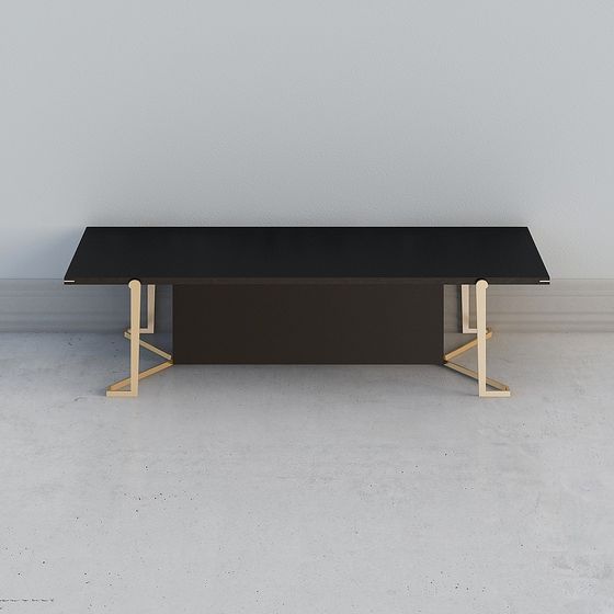 Urban Metal Long Table 3D model for Modern Spaces