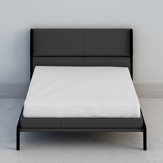 Modern Minimalist Bed Frame 3D Model