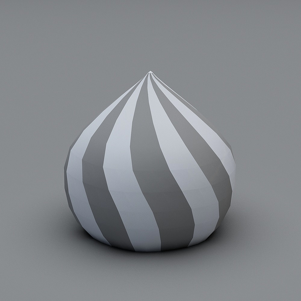 Sphere Stripes Low-Poly 3D model