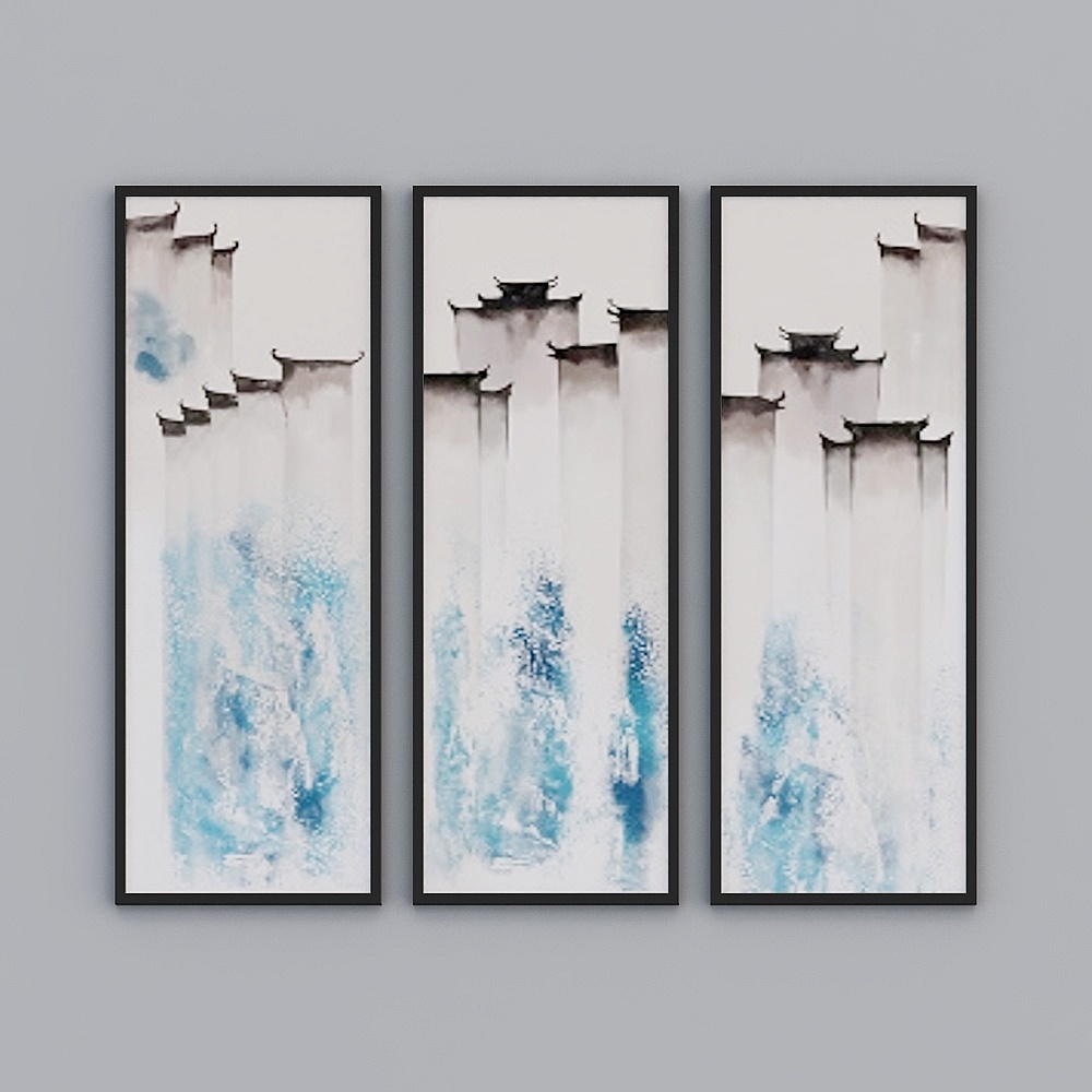 Jane O'Sou hangs the painting