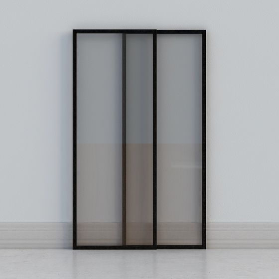Elegant Glass Sliding Door 3D model