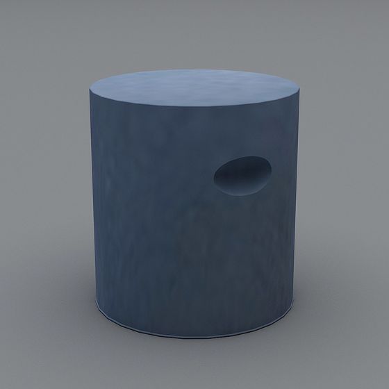 Modern Cylindrical Decorative Stool 3D model