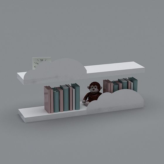 Cloud Bookshelf 3D model for Imaginative Designs