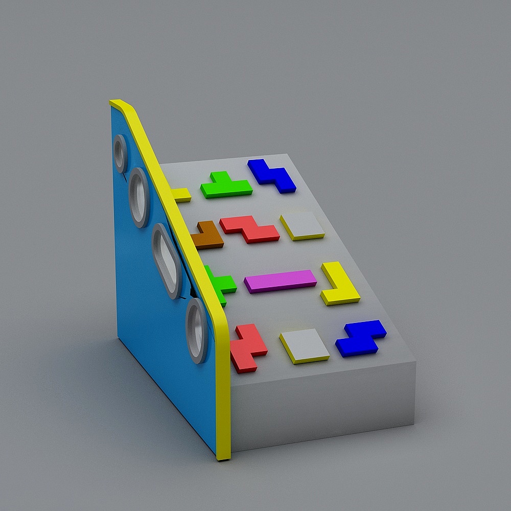 Tetris Tower 3D model – Vibrant and Playful Design