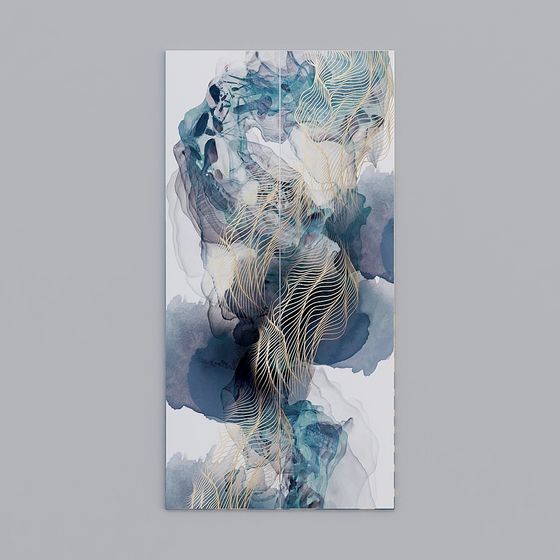 Abstract Watercolor Door 3D model