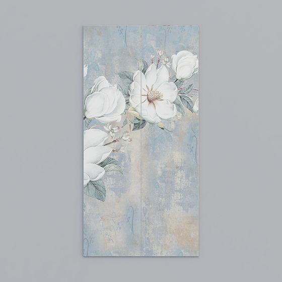 Vintage Floral Screen 3D model for Creative Design