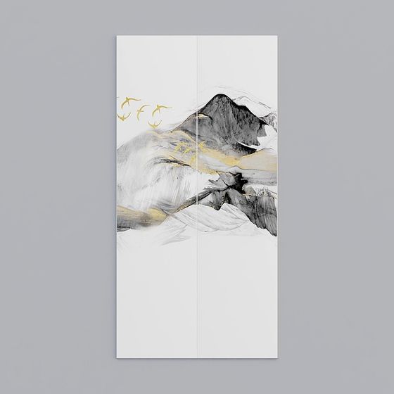 Winter Mountain Scene 3D model