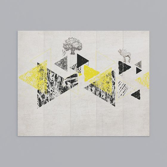 Nature's Melody Low-Poly 3D Model for Artistic Spaces