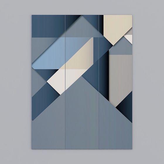 Unique Low-Polygon Geometric 3D Model