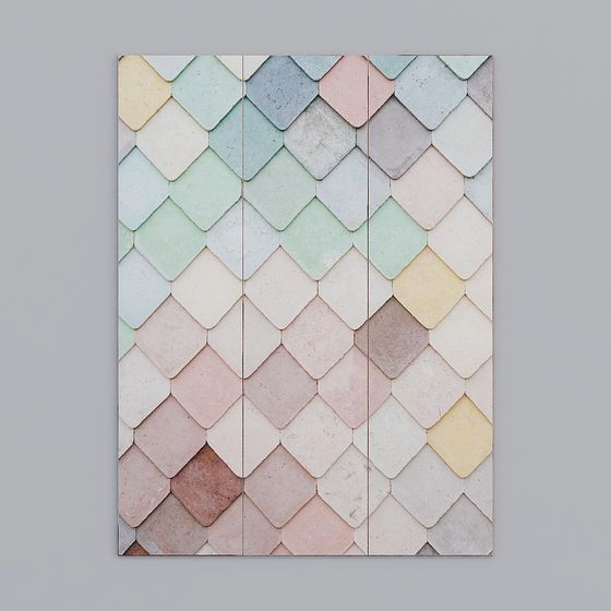 Pastel Mosaic Tiles 3D model for Creative Projects