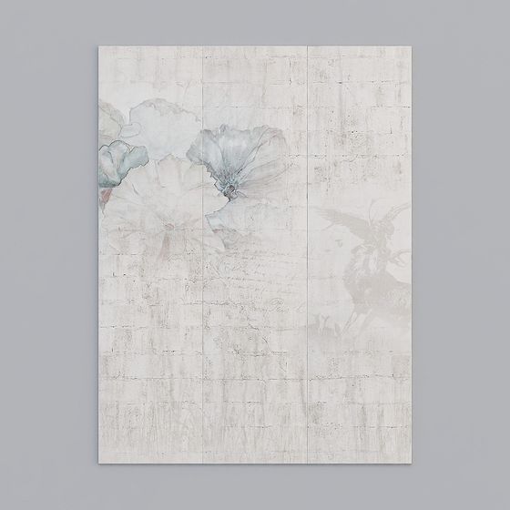 Blossom Wall 3D Model with Realistic Floral Design