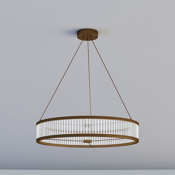 Elegant Low-Polygon Hanging Lamp 3D Model