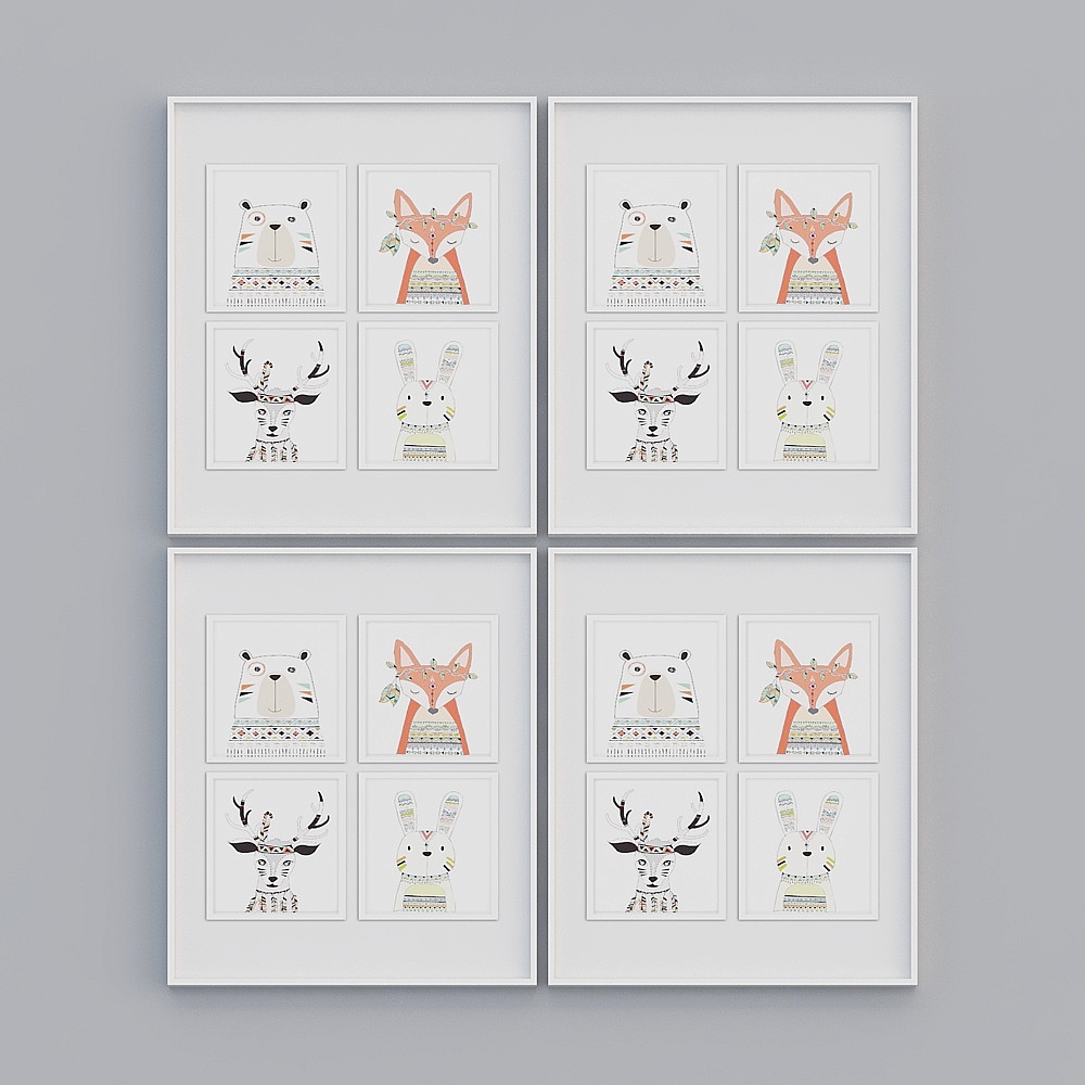 Modern children's hanging paintings