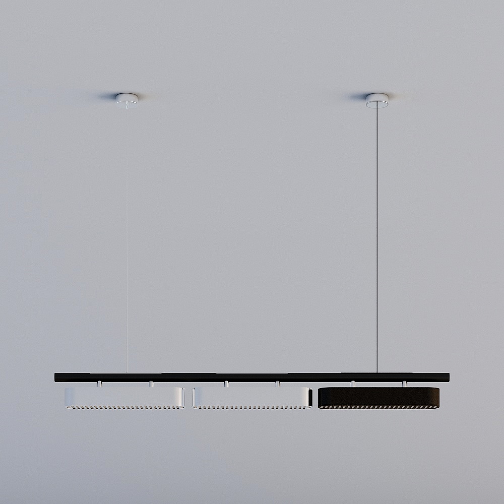 Modern Suspended Light Fixture 3D model