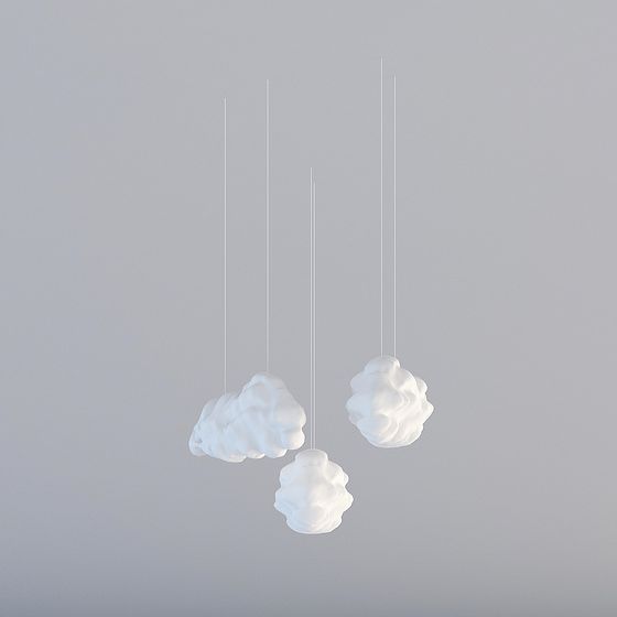 Cloud-like Pendant Lights 3D model