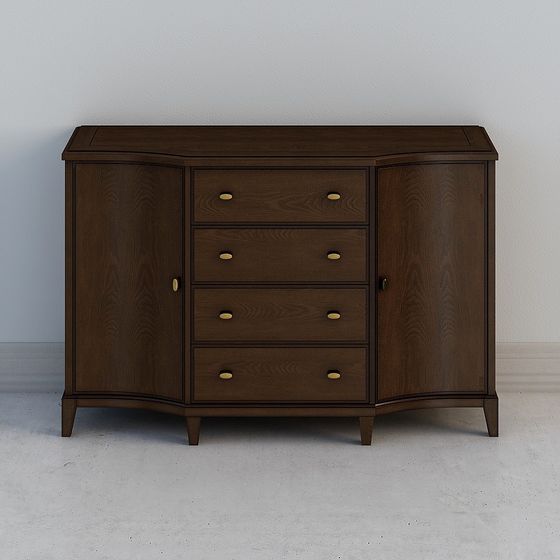 Elegant Storage Cabinet 3D model for Modern Interiors