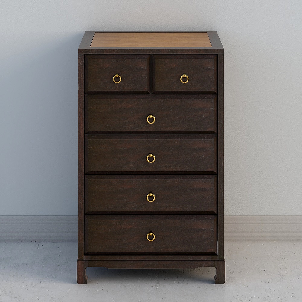 Vintage-Style Storage Cabinet 3D model