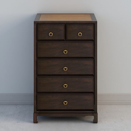 Vintage-Style Storage Cabinet 3D model
