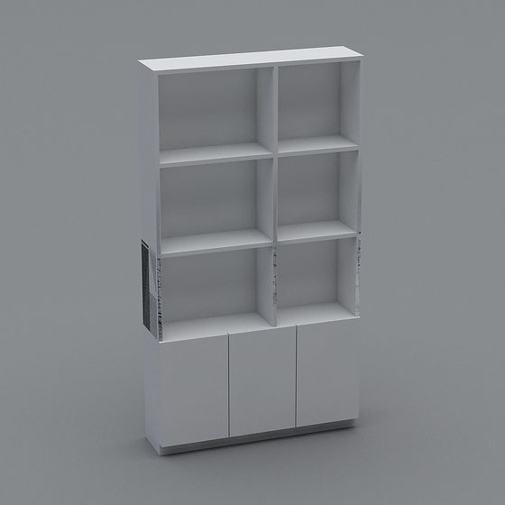 Modern Minimalist Bookshelf 3D model