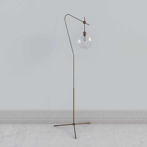 Elegant Low-Poly Glass Pendant Light 3D model