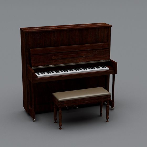 Vintage Piano 3D Model for Creative Projects