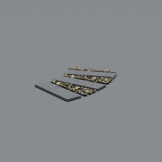 Stone Steps and Cobblestones 3D model for Creative Use
