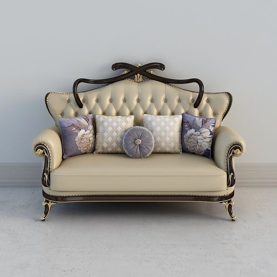 Elegant Royal Sofa 3D model for Modern Interiors