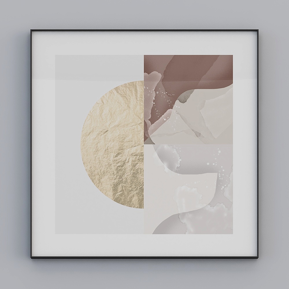 デコラティブ アライアンス - 中国風 ラグジュアリー - シングル スクエア - 装飾画 - SHLM190019