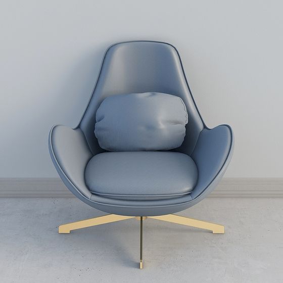 Stylish Low-Poly Lounge Chair 3D model for Modern Spaces