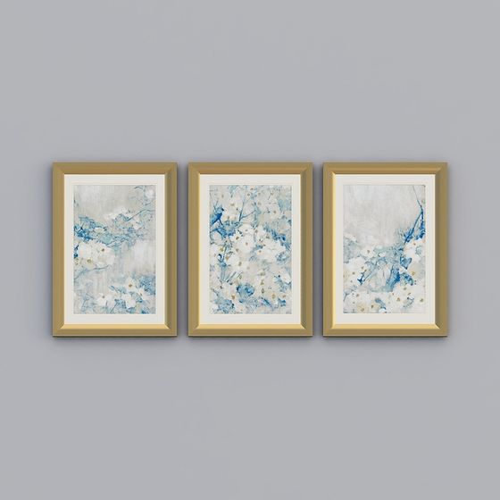 Watercolor Floral Mosaic 3D model