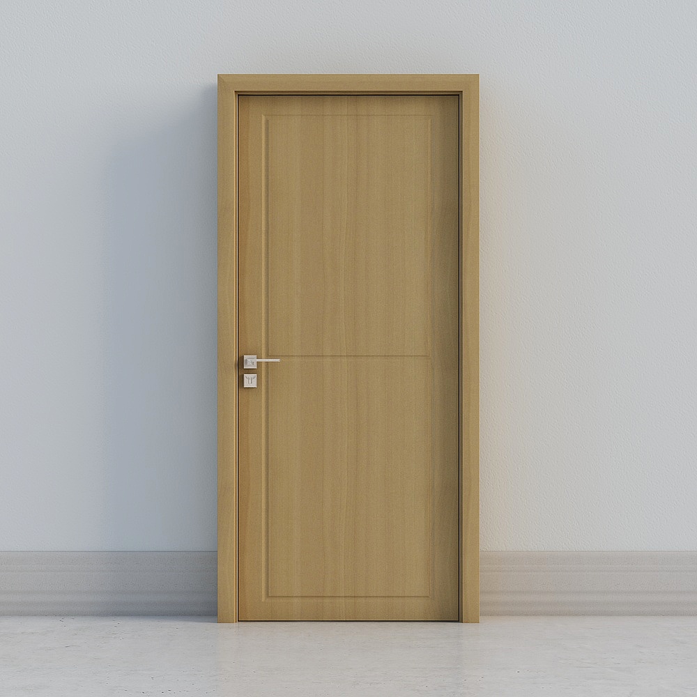 minimal bright wooden door