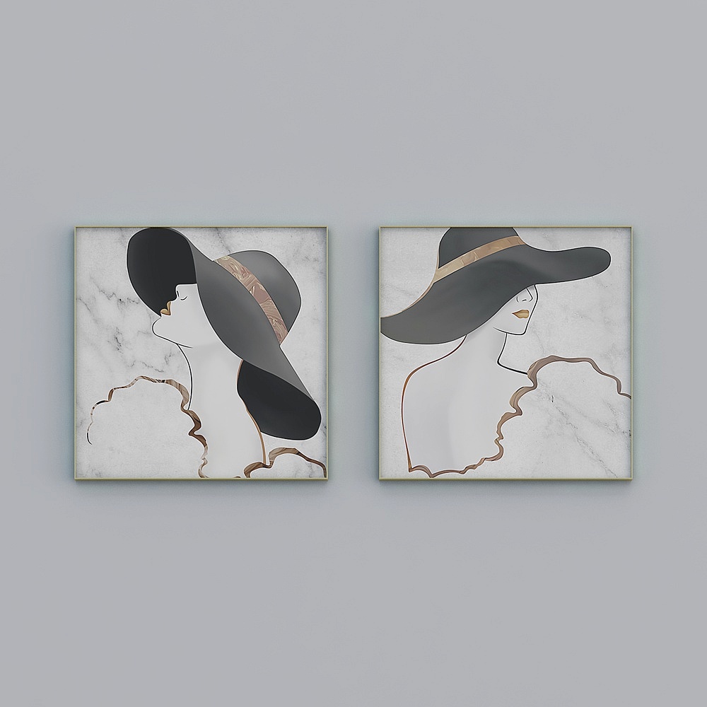 Decorative Alliance - Modern Light Luxury Premium - Collage - Decorative Painting - SHLM190074