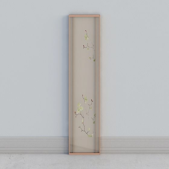 Floral Glass Panel 3D model