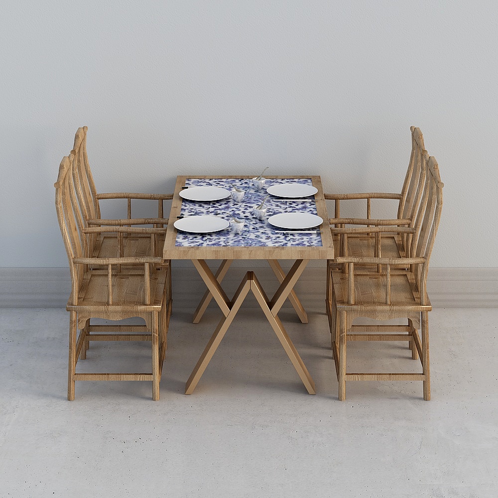 Table and chair (four people)