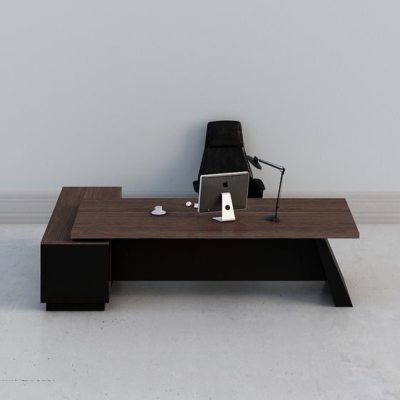 Modern Minimalist Office Desk 3D model