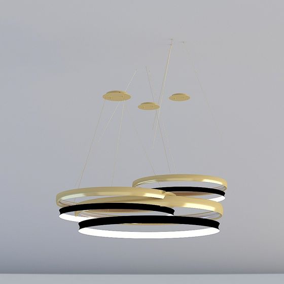 Floating Halo Pendant Light 3D model
