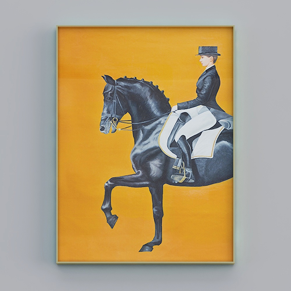 Orange Decorative Painting 3D Model