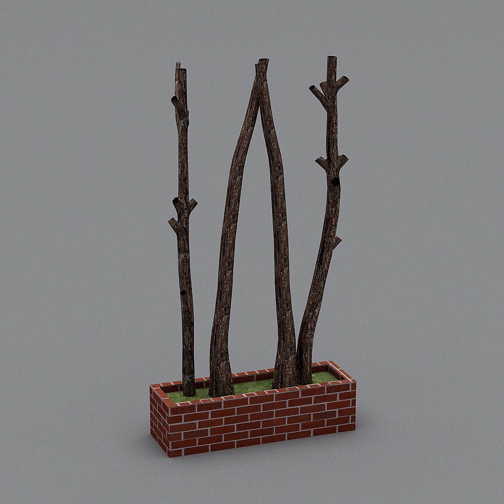Deadwood Planter 3D model