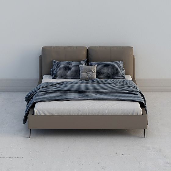 Stylish 3D Bed Frame Model for Modern Spaces