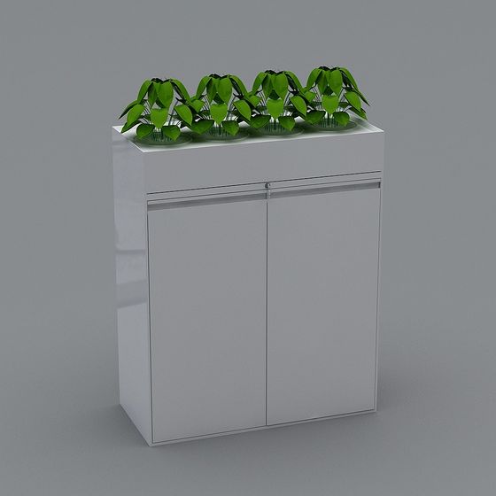 Stylish Urban Plant Cabinet 3D model