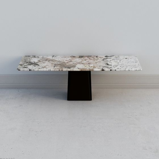 Elegant Marble Dining Table 3D model