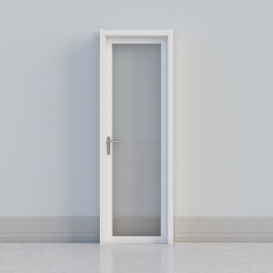 Stylish Glass Perspective Door 3D model for Modern Interiors